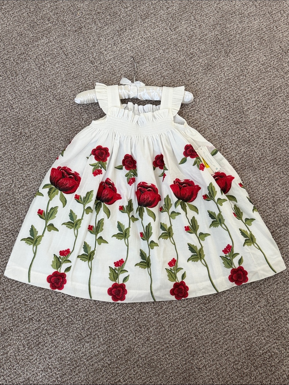 ANTONIO MELANI Toddler Dress with Floral Embroidery